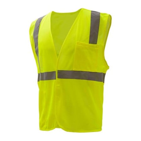 Gss Safety Hi-Vis FR Safety Vest XL Class 2 , Hook & Loop 3501-XL